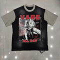 VARE All Day Graphic Contrast T-Shirt – Vintage Streetwear Oversized Tee