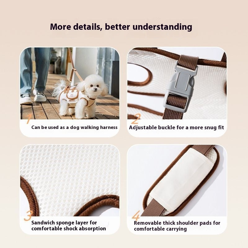 Portable Crossbody Pet Carrier Bag for Small Dogs & Cats