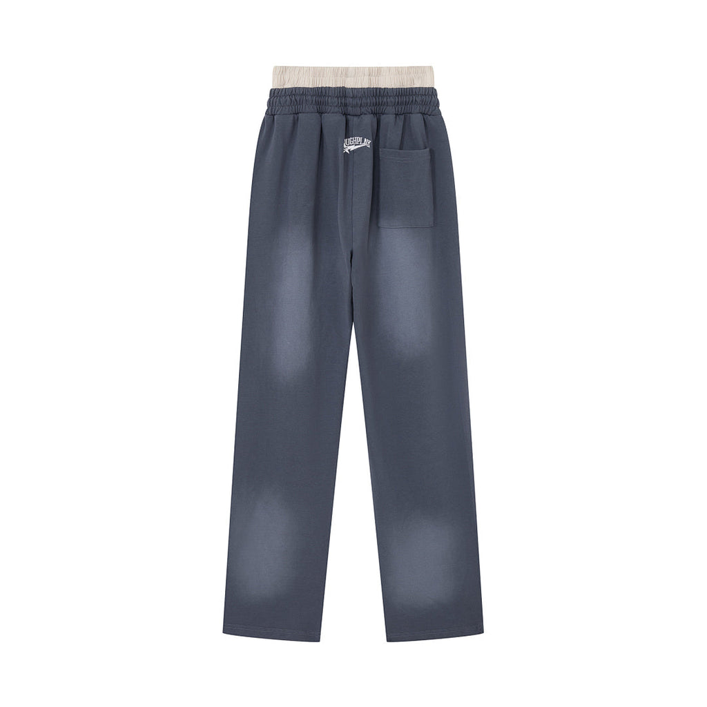 ROUG HPLAY Side Stripe Wide Leg Sweatpants