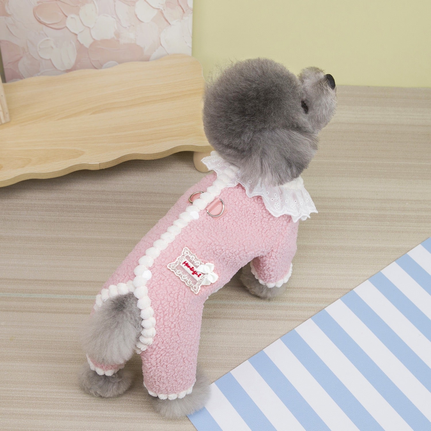 Sweet Lace Collar Dog Cat Harness Vest/Jumpsuits