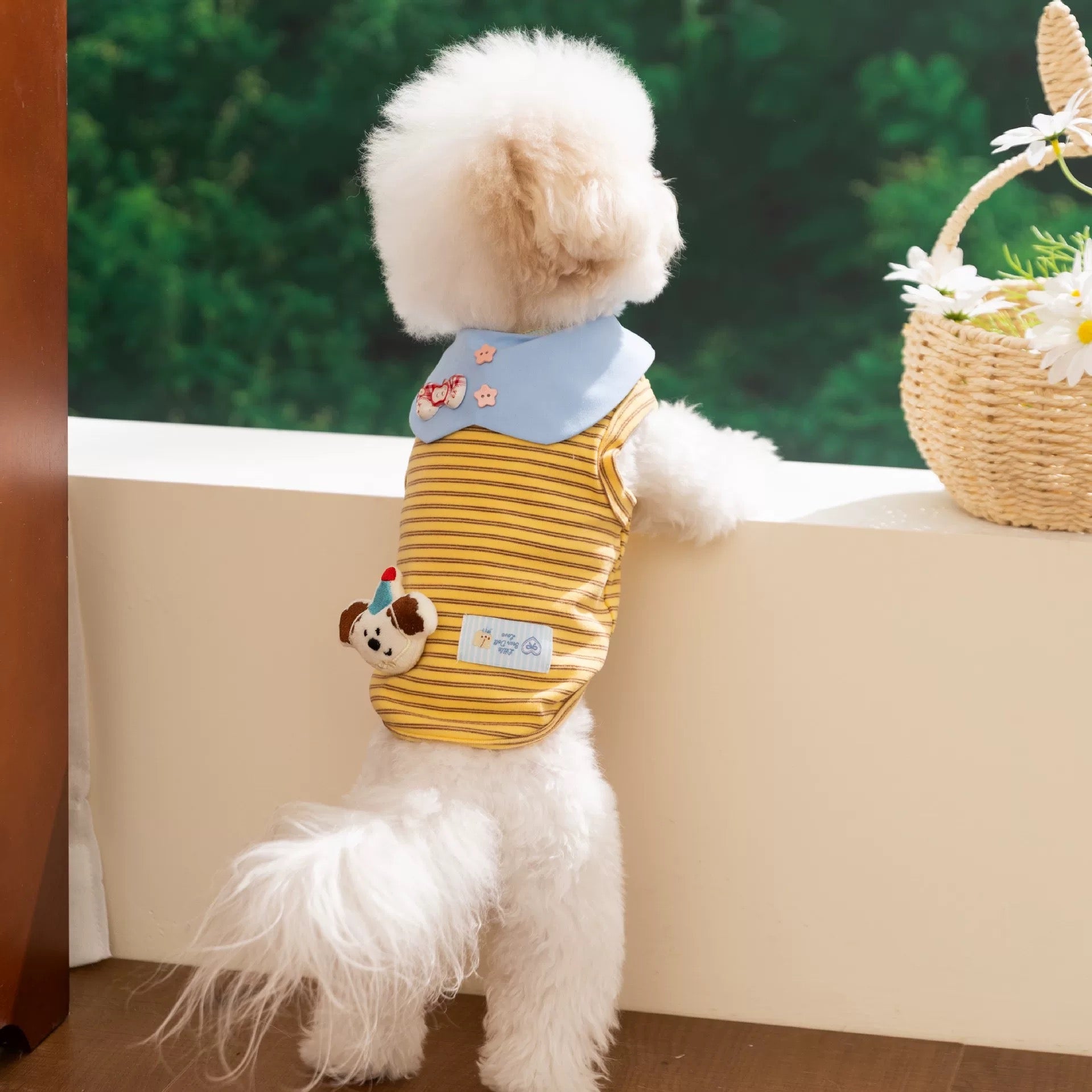 Toy Decor Striped Collar Dog Cat Vest