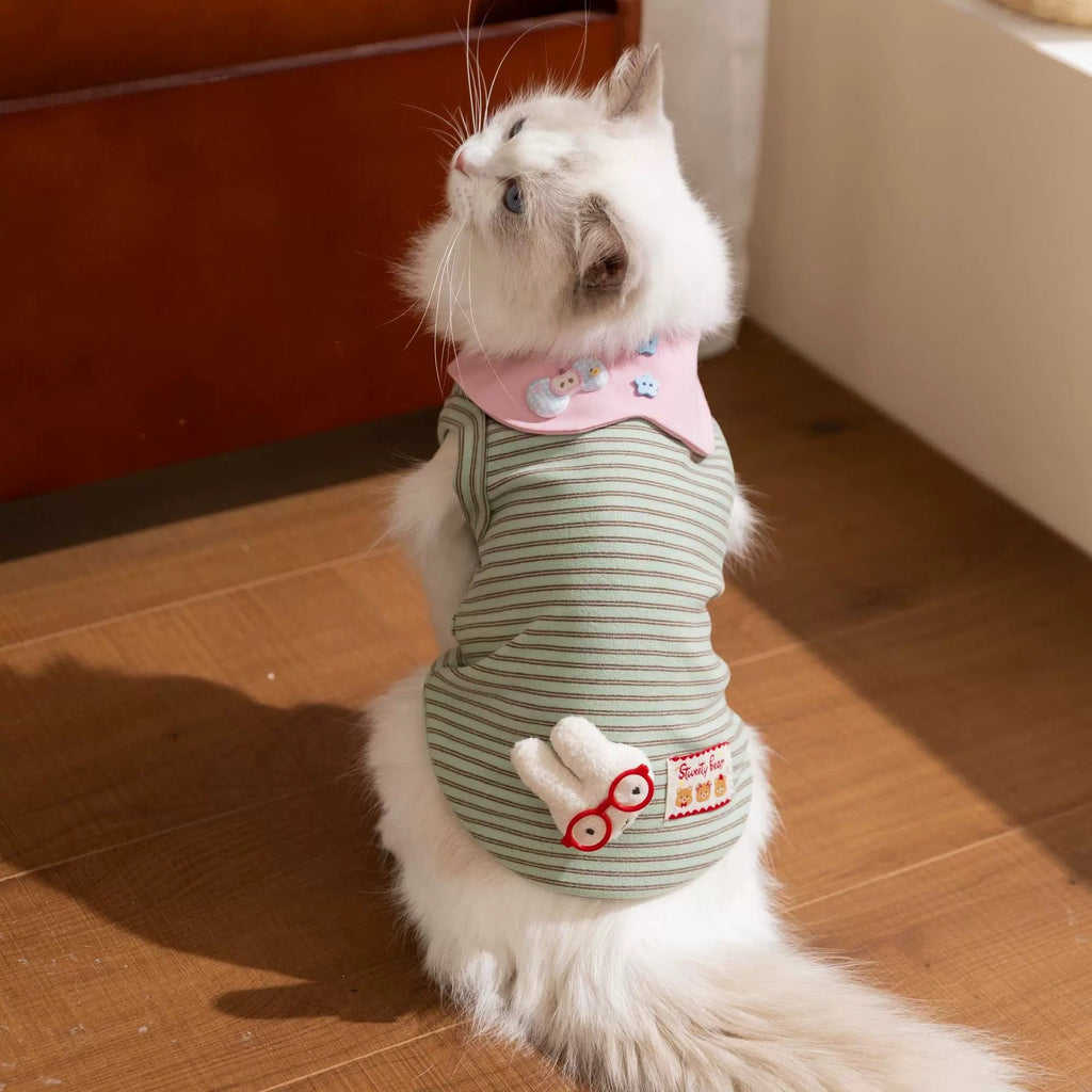 Toy Decor Striped Collar Dog Cat Vest