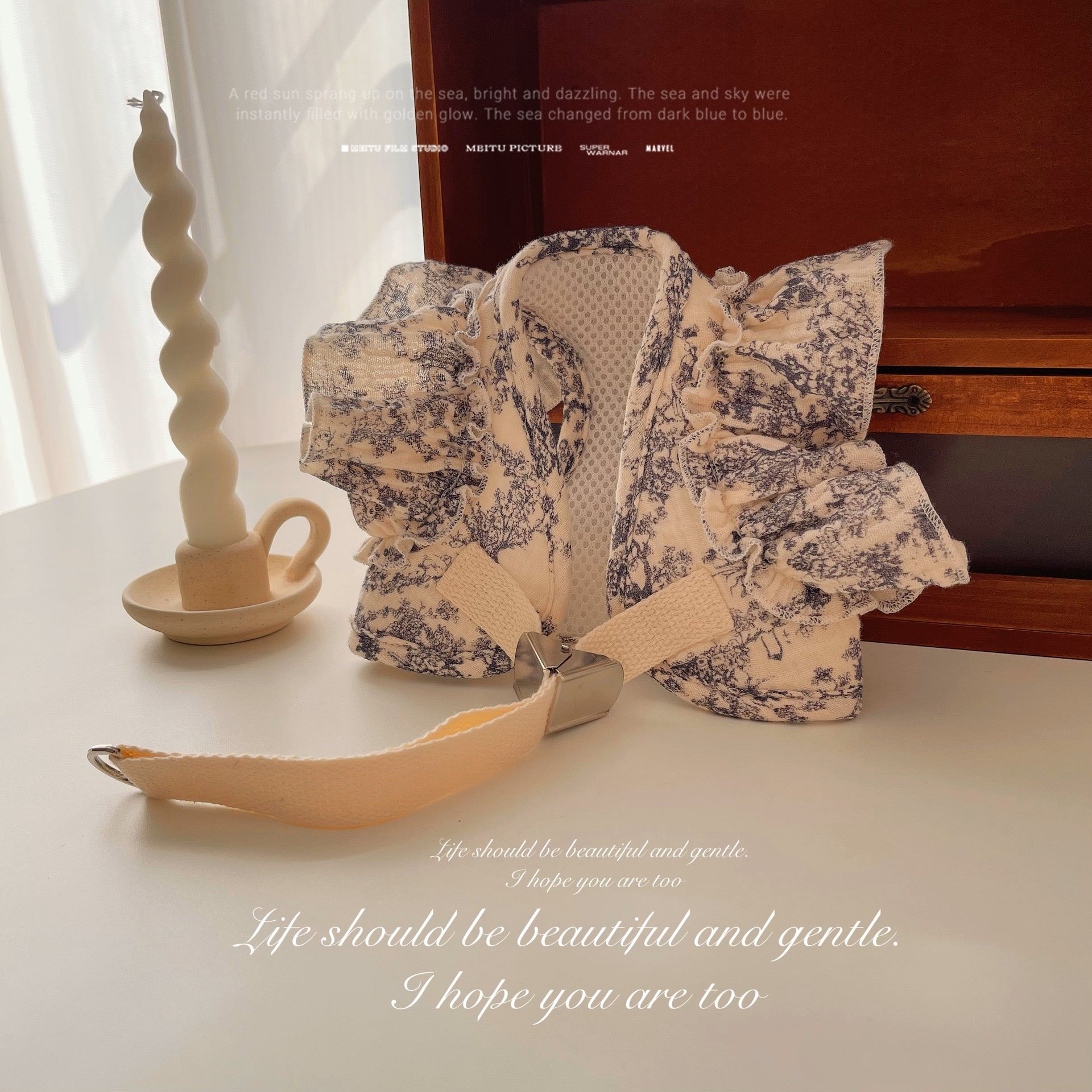 Romantic Floral Dog Dress/Harness Leash