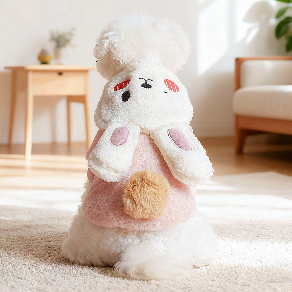 Warm Fleece Rabbit Hooded Dog Cat Hoodie