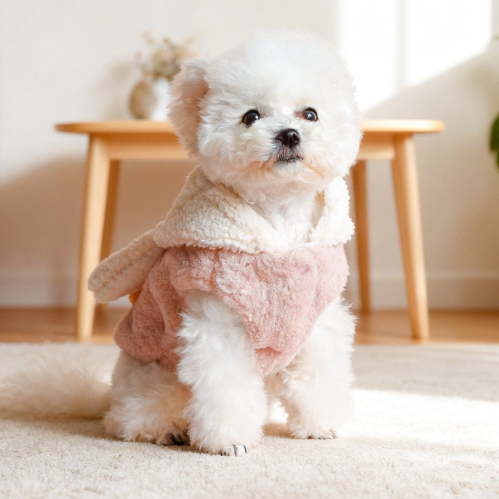 Warm Fleece Rabbit Hooded Dog Cat Hoodie