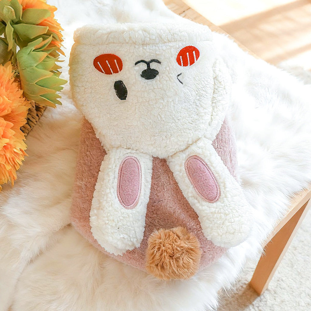 Warm Fleece Rabbit Hooded Dog Cat Hoodie
