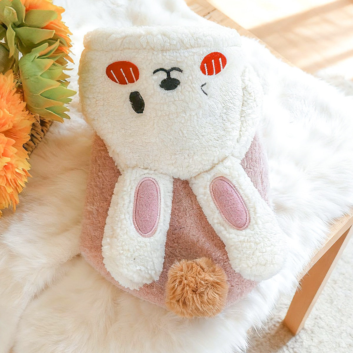 Warm Fleece Rabbit Hooded Dog Cat Hoodie