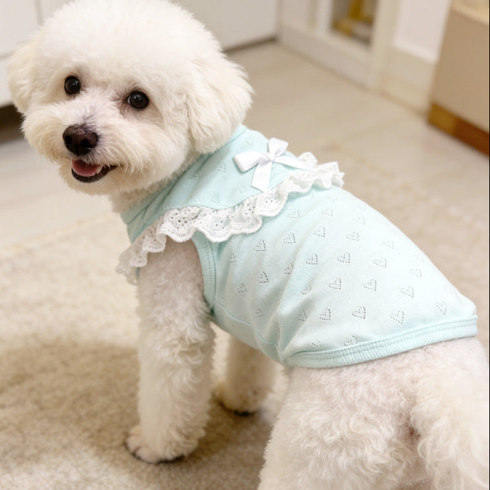 Sweet Collar Decor Heart Dog Cat Vest