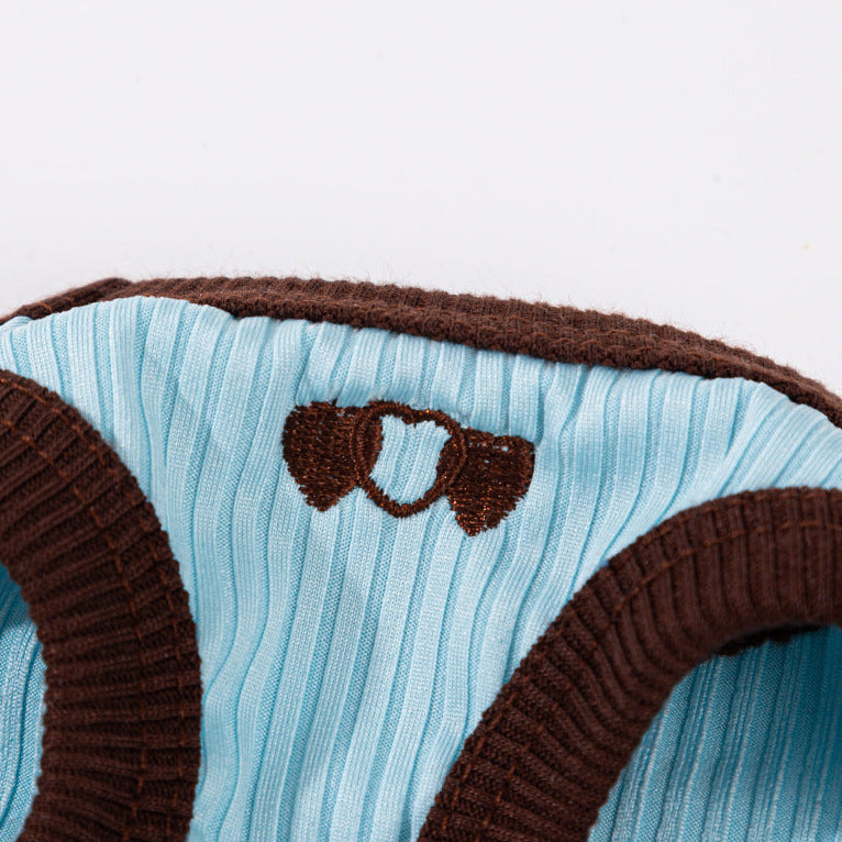 Color Block Bear Heart Dog Cat Vest