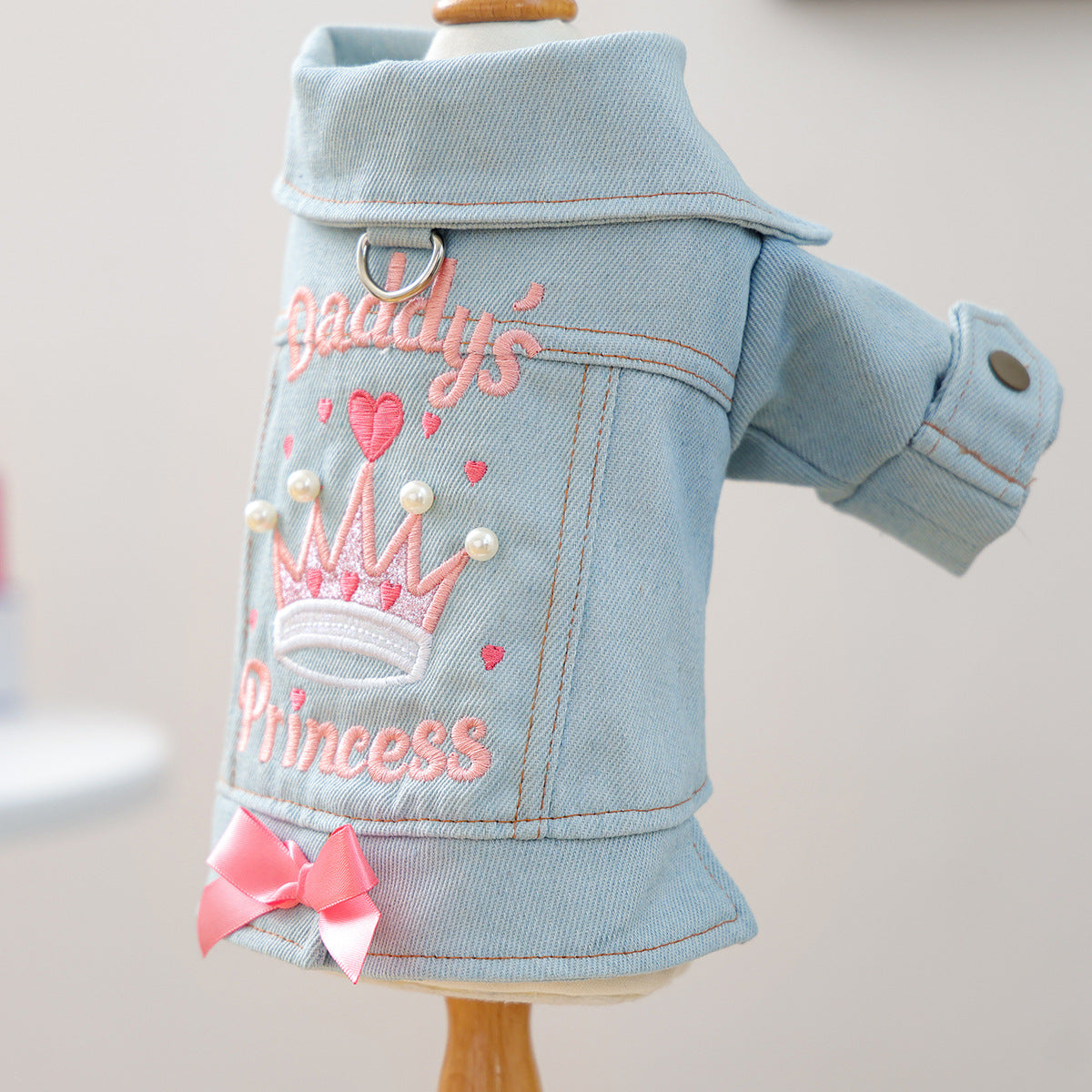 Sweet Lace-up Bow Heart Decor Dog Cat Jacket Dress