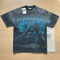 Vale Forever vintage European and American vintage washed pattern figure print high street casual versatile short sleeved T-shirt (33)