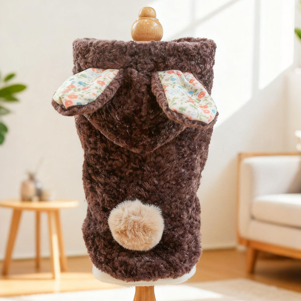 Warm Fleece Rabbit Hooded Dog Cat Hoodie