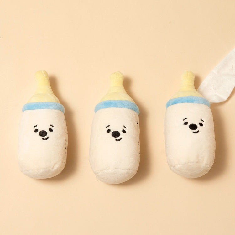 Cute Baby Bottle/Pacifier/Rattle Dog Toy