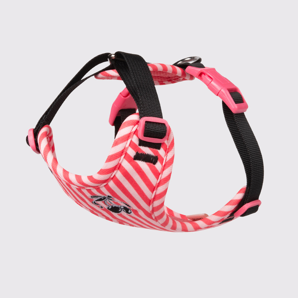 Cherry Striped Color Block Harness