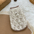 Cotton Floral Pattern Dog Cat Ruffled/Sleeveless Vest
