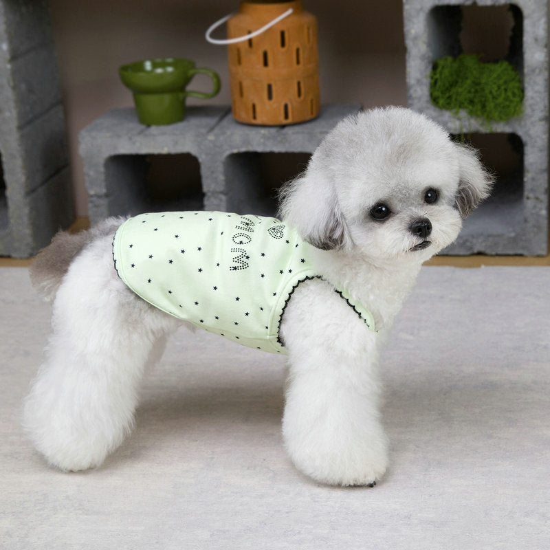 Love Mom Printed Star Dog Cat Vest