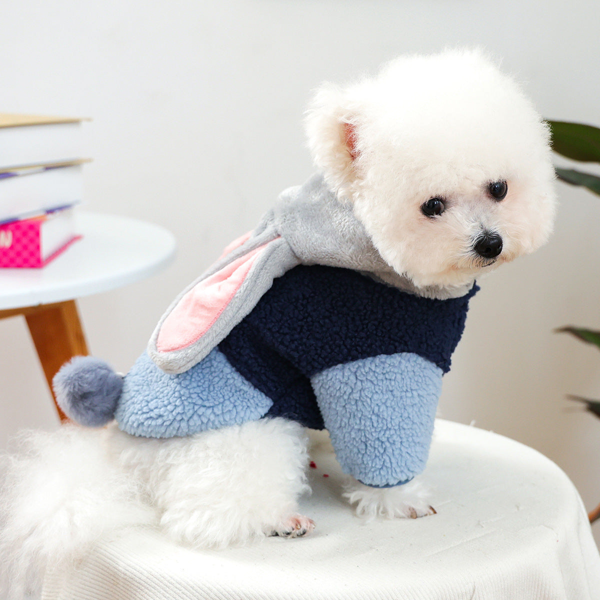 Cartoon Rabbit Shaped Dog Cat Hooded Jacket