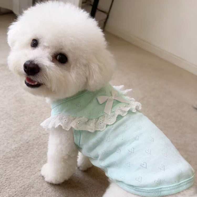 Sweet Collar Decor Heart Dog Cat Vest