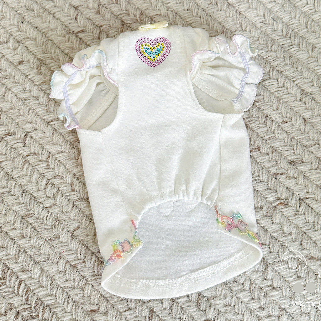 Unicorn Heart Pattern Dog Cat T-shirt