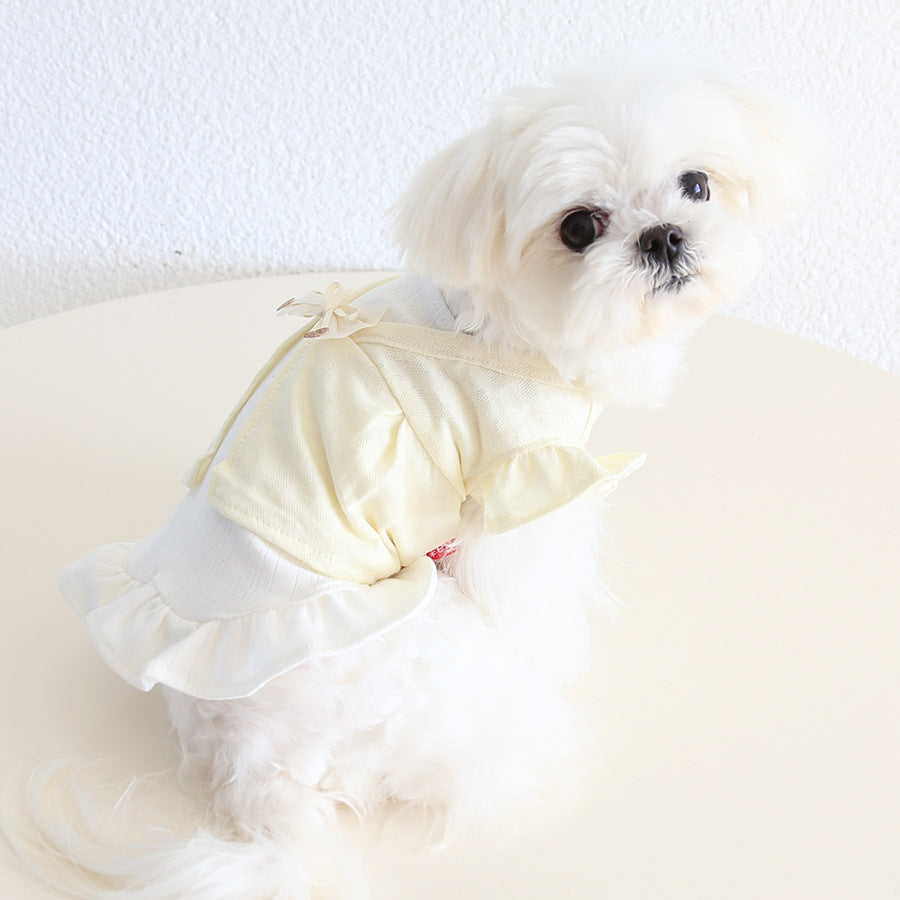 Two-in-one Ruffled Sleeves Dog Cat T-shirt