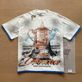 Vale Forever vintage European and American vintage washed pattern figure print high street casual versatile short sleeved T-shirt (21)