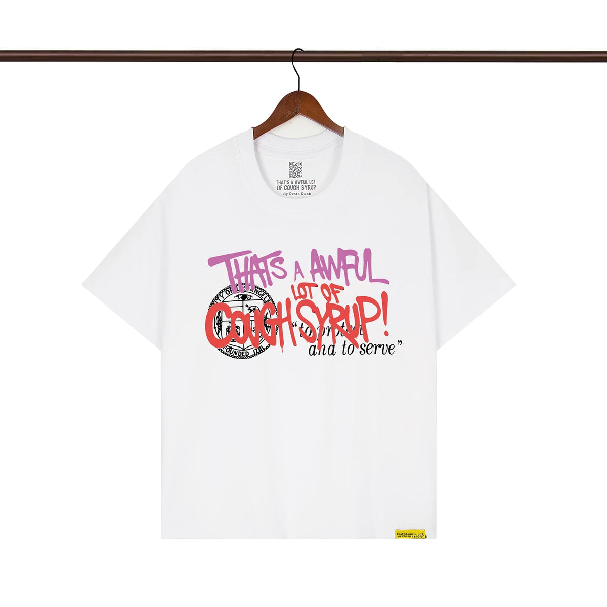 THAT. SA AWFUL LOT OF COUPH SYRUP Cross border letter printed versatile high street short sleeved T-shirt (21)