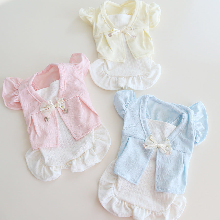 Two-in-one Ruffled Sleeves Dog Cat T-shirt