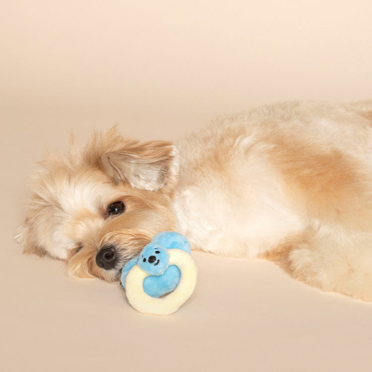 Cute Baby Bottle/Pacifier/Rattle Dog Toy