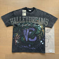 Vale Forever vintage European and American vintage washed pattern figure print high street casual versatile short sleeved T-shirt (43)