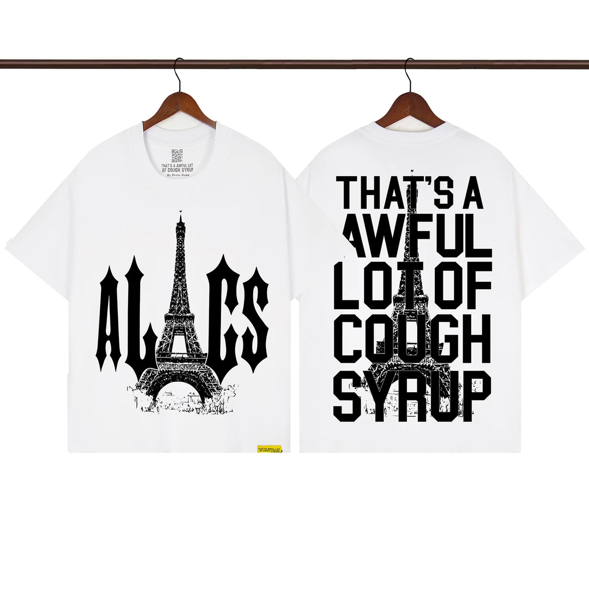 THAT. SA AWFUL LOT OF COUPH SYRUP Cross border letter printed versatile high street short sleeved T-shirt (35)