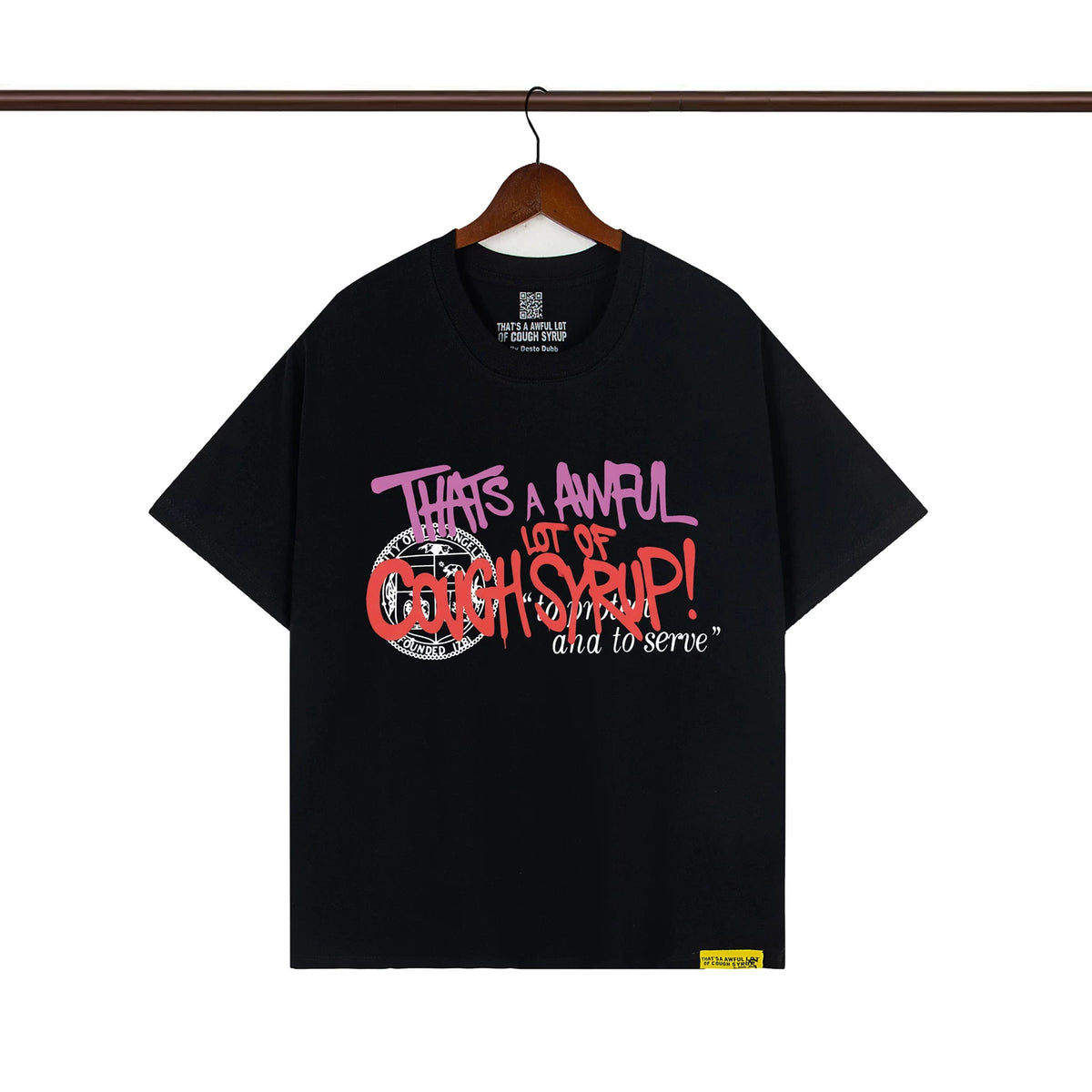 THAT. SA AWFUL LOT OF COUPH SYRUP Cross border letter printed versatile high street short sleeved T-shirt (22)