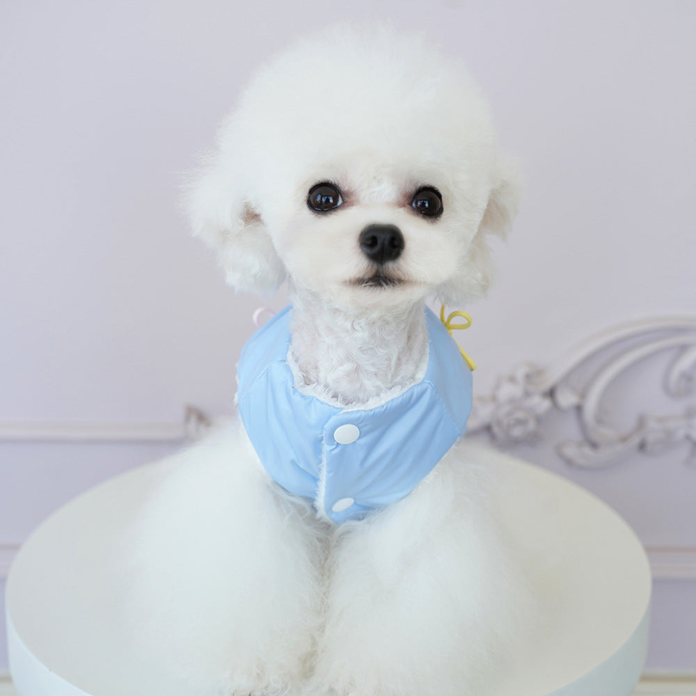 Fleece Removable Scarf Dog Cat Jacket