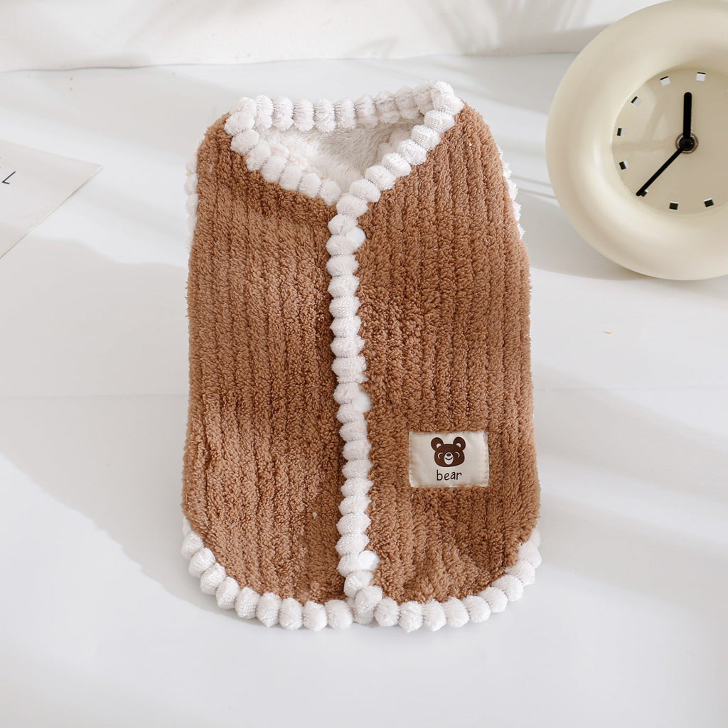 Solid Color Fleece Dog Cat Jacket Vest