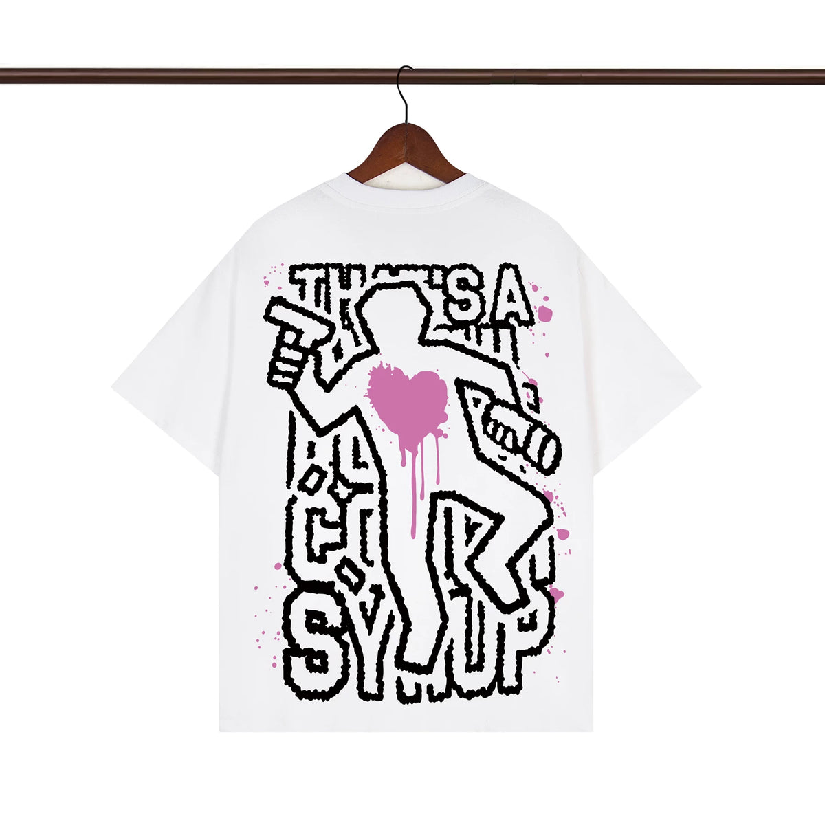 THAT. SA AWFUL LOT OF COUPH SYRUP Cross border letter printed versatile high street short sleeved T-shirt (4)