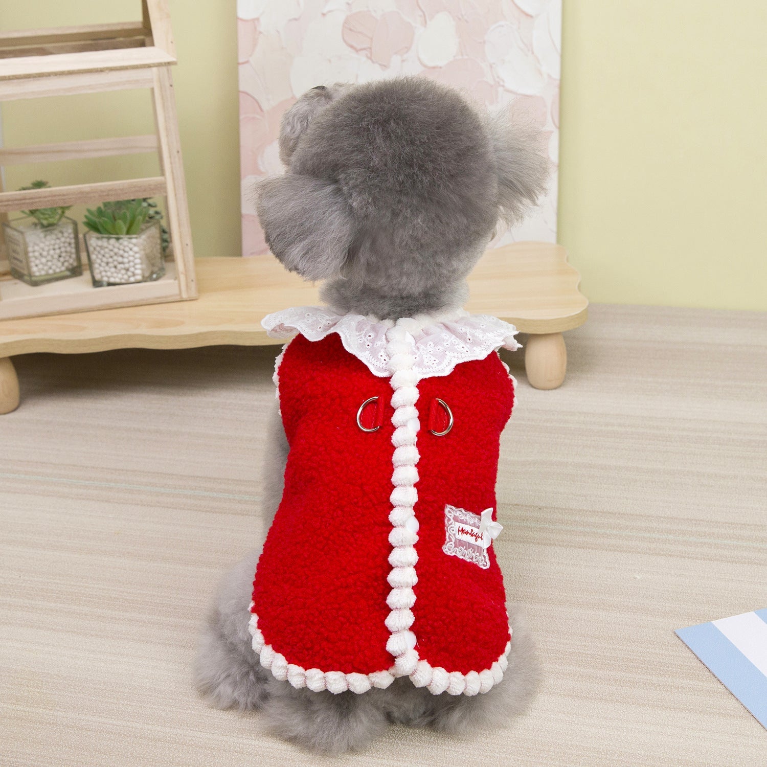 Sweet Lace Collar Dog Cat Harness Vest/Jumpsuits