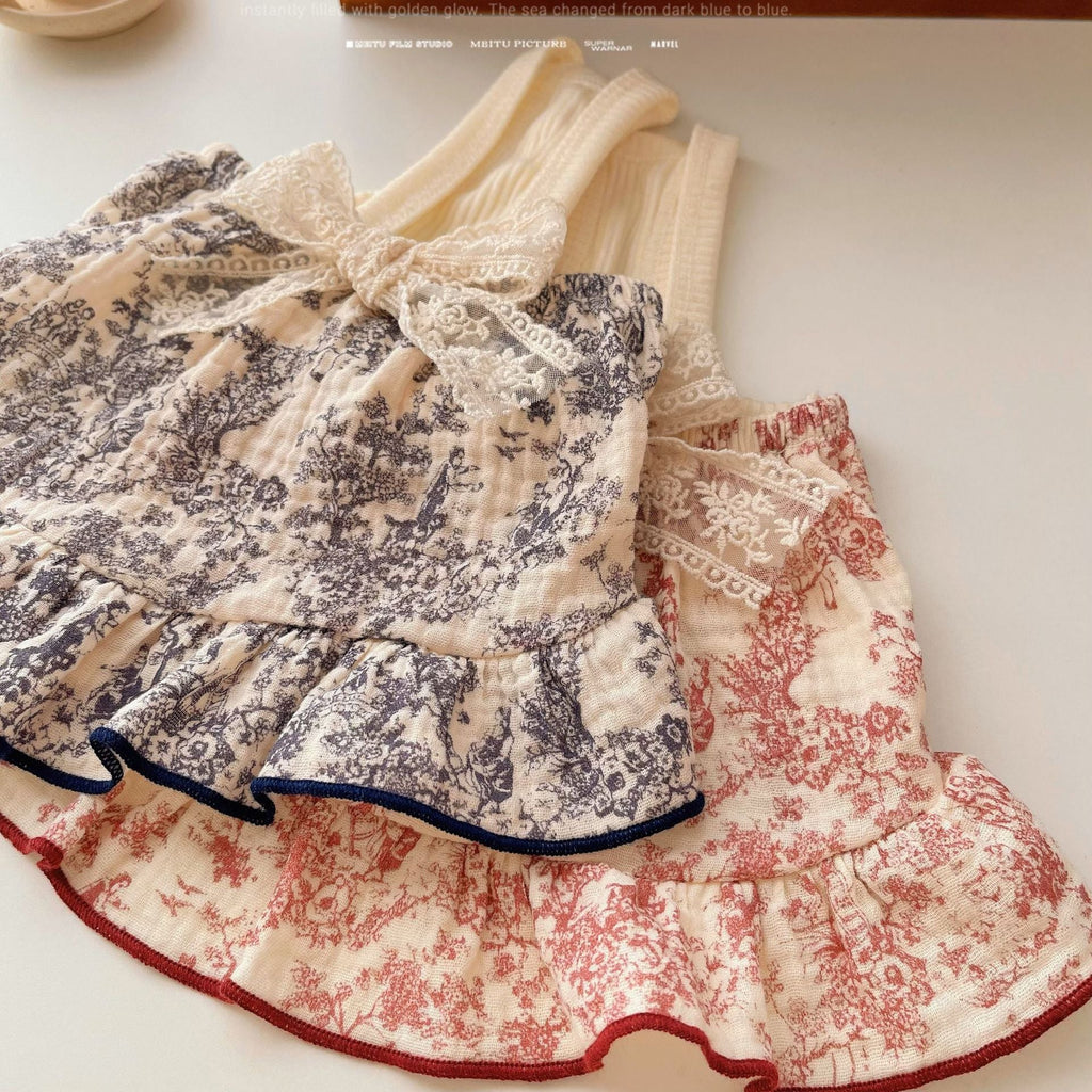 Romantic Floral Dog Dress/Harness Leash