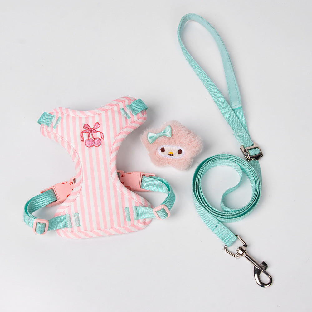 Cherry Striped Color Block Harness