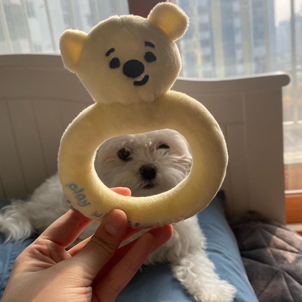 Cute Baby Bottle/Pacifier/Rattle Dog Toy