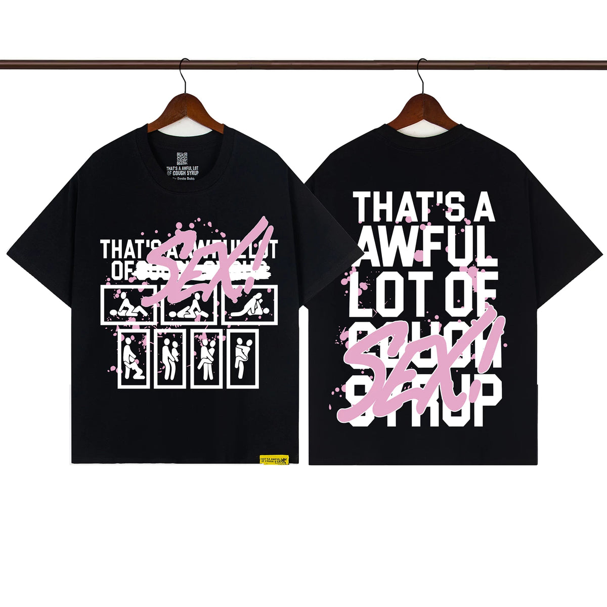 THAT. SA AWFUL LOT OF COUPH SYRUP Cross border letter printed versatile high street short sleeved T-shirt (34)