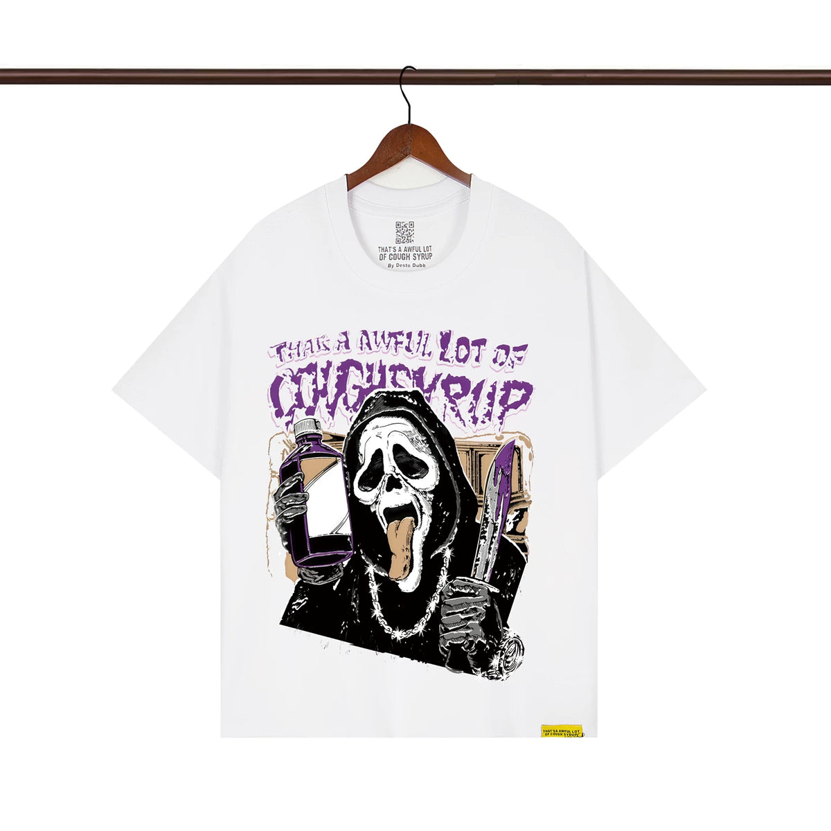 THAT. SA AWFUL LOT OF COUPH SYRUP Cross border letter printed versatile high street short sleeved T-shirt (30)