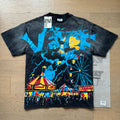 Vale Forever vintage European and American vintage washed pattern figure print high street casual versatile short sleeved T-shirt (29)