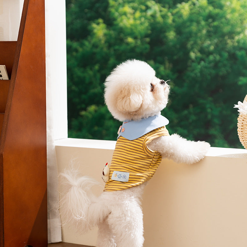 Toy Decor Striped Collar Dog Cat Vest
