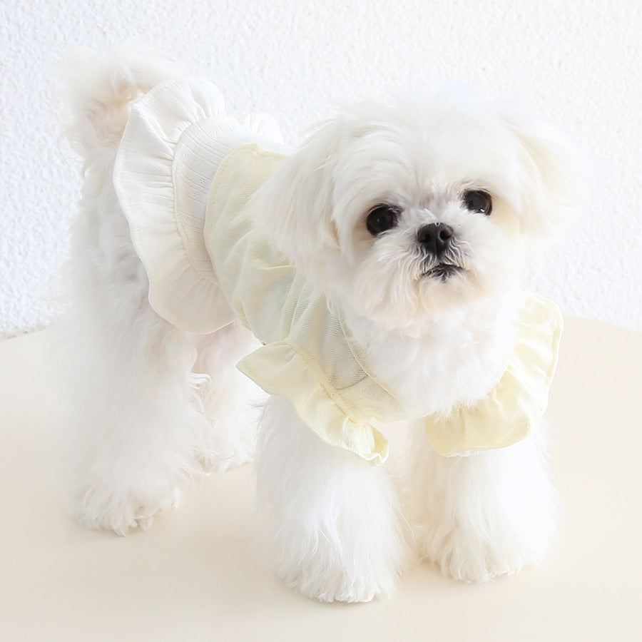 Two-in-one Ruffled Sleeves Dog Cat T-shirt