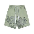 Synaworld Shorts, an American high street fashion brand, summer sports and leisure foam printed pure cotton five quarter shorts (6)