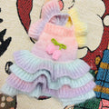 Tulip Decor Gradient Dog Cat Knitted Dress