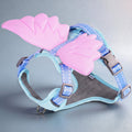 Color Block Wing Decor Dog Harness Leash