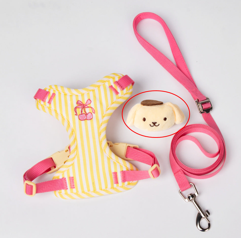 Cherry Striped Color Block Harness