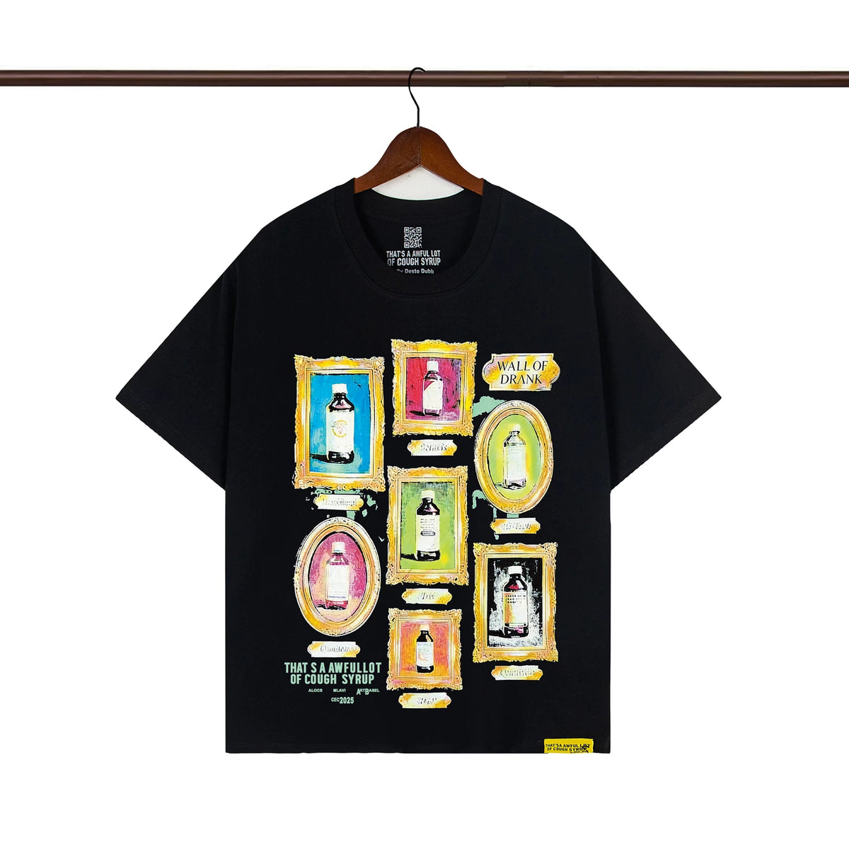 THAT. SA AWFUL LOT OF COUPH SYRUP Cross border letter printed versatile high street short sleeved T-shirt (47)