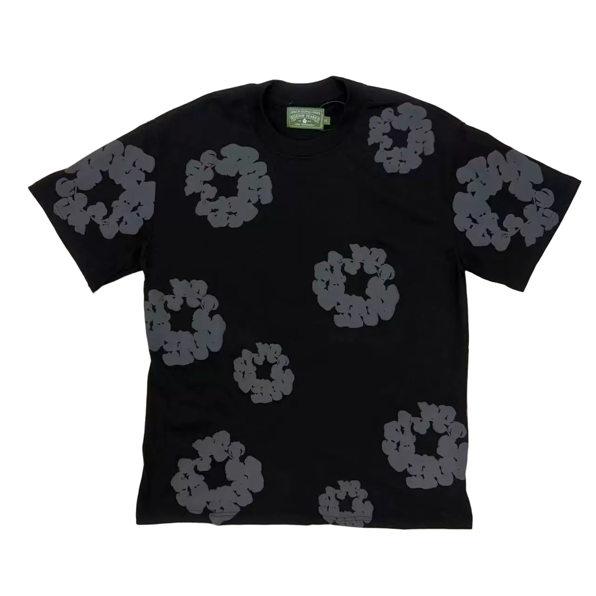 INS HIP HOP T SHIRT SHORTS Summer Foam Printed Short sleeved T-shirt Shorts Men's and Women's FOG (3)