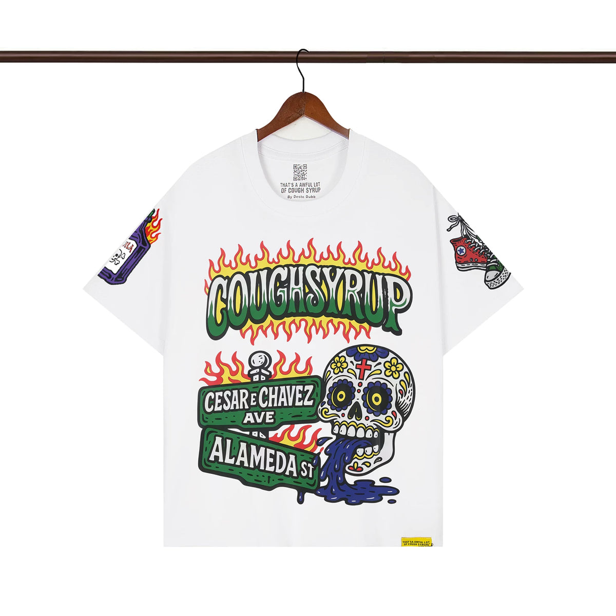 THAT. SA AWFUL LOT OF COUPH SYRUP Cross border letter printed versatile high street short sleeved T-shirt (13)
